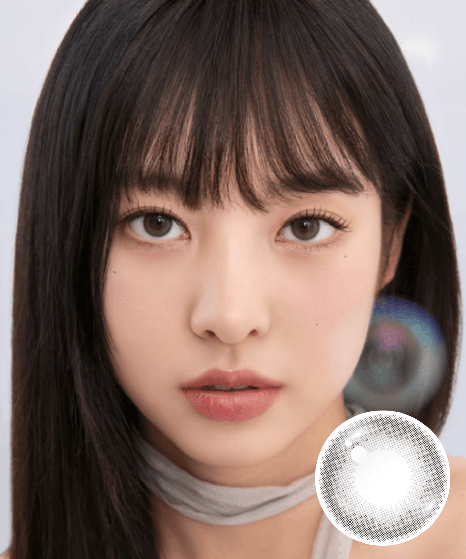 Kính áp tròng 1 ngày POMPON POP BUBBLE GRAY (CHUULENS) | LENSFORGIRLSS