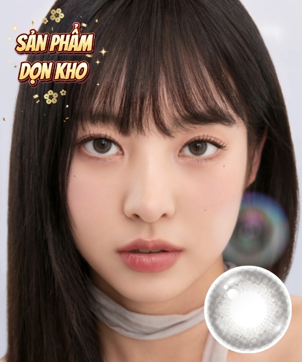 Kính áp tròng 1 ngày POMPON POP BUBBLE GRAY (CHUULENS) | LENSFORGIRLSS