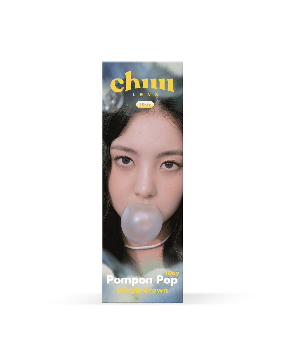 Kính áp tròng 1 ngày POMPON POP BUBBLE BROWN (CHUULENS) | LENSFORGIRLSS